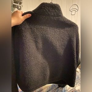 Black Sherpa cropped jacket